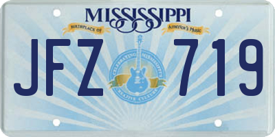 MS license plate JFZ719