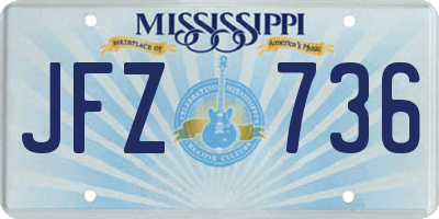MS license plate JFZ736