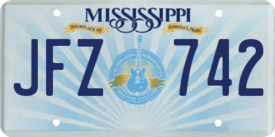 MS license plate JFZ742