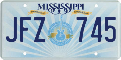 MS license plate JFZ745