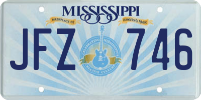 MS license plate JFZ746