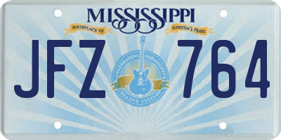 MS license plate JFZ764