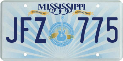 MS license plate JFZ775