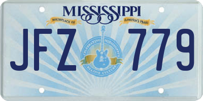MS license plate JFZ779