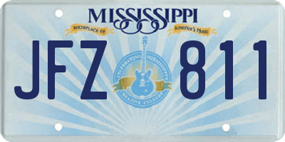 MS license plate JFZ811
