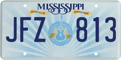 MS license plate JFZ813
