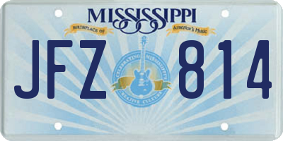 MS license plate JFZ814