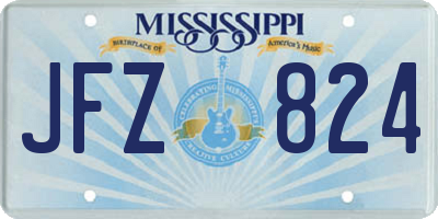 MS license plate JFZ824