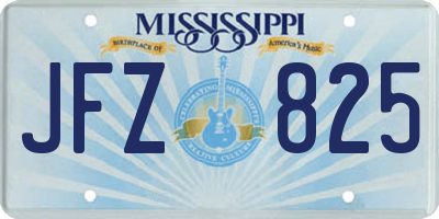 MS license plate JFZ825