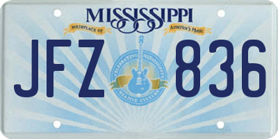 MS license plate JFZ836