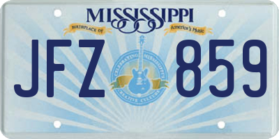 MS license plate JFZ859