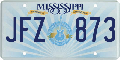 MS license plate JFZ873