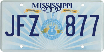 MS license plate JFZ877
