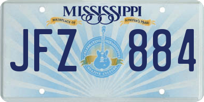 MS license plate JFZ884