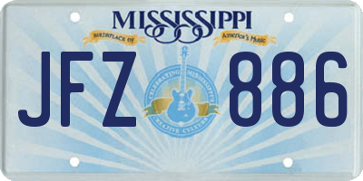 MS license plate JFZ886