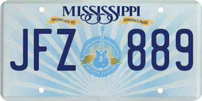MS license plate JFZ889
