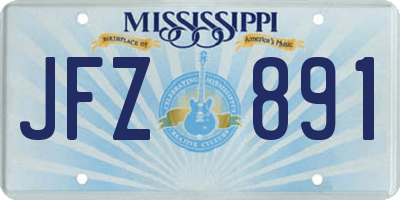 MS license plate JFZ891