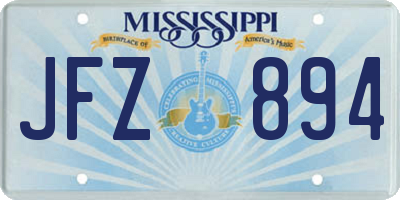 MS license plate JFZ894