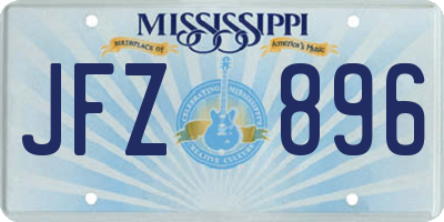 MS license plate JFZ896