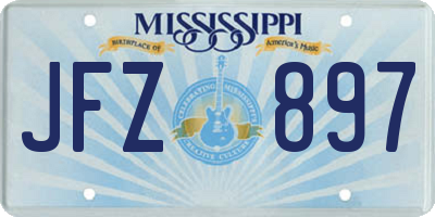 MS license plate JFZ897