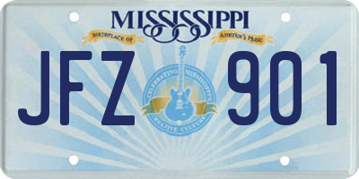 MS license plate JFZ901