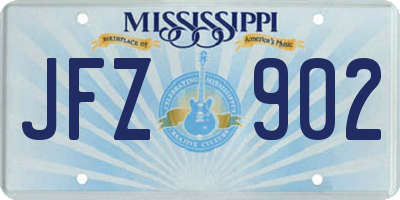 MS license plate JFZ902