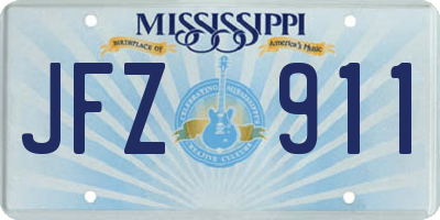 MS license plate JFZ911