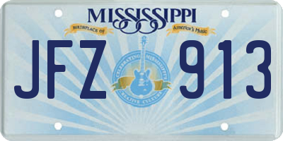 MS license plate JFZ913