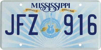 MS license plate JFZ916