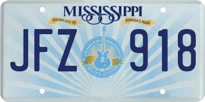 MS license plate JFZ918