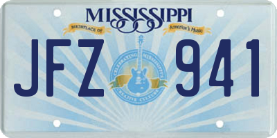 MS license plate JFZ941