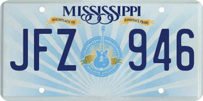 MS license plate JFZ946