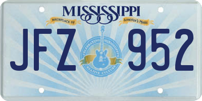 MS license plate JFZ952