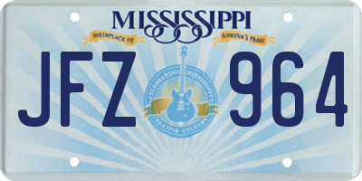 MS license plate JFZ964