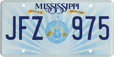 MS license plate JFZ975