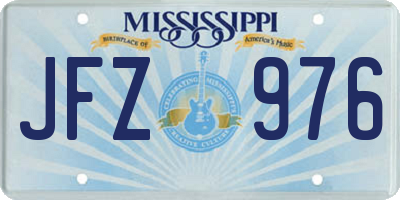 MS license plate JFZ976
