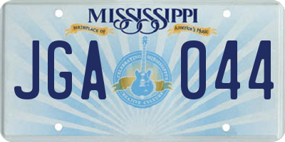 MS license plate JGA044