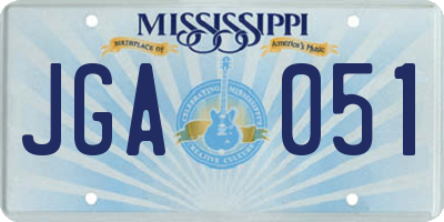 MS license plate JGA051