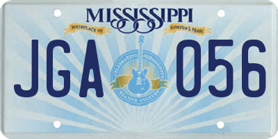 MS license plate JGA056