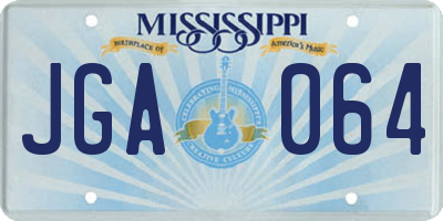 MS license plate JGA064