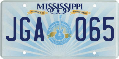 MS license plate JGA065