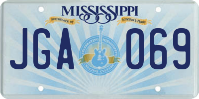 MS license plate JGA069