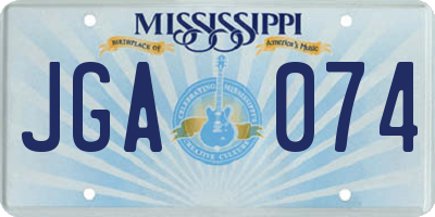 MS license plate JGA074