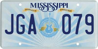 MS license plate JGA079