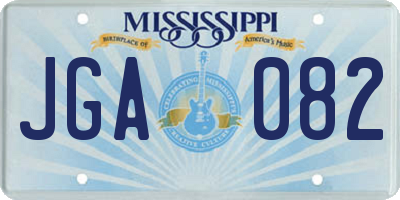 MS license plate JGA082