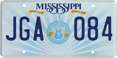 MS license plate JGA084