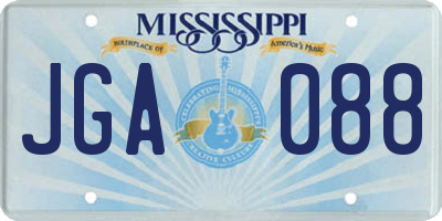 MS license plate JGA088