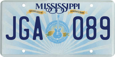 MS license plate JGA089