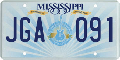 MS license plate JGA091