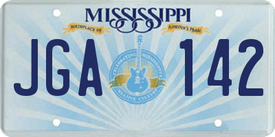 MS license plate JGA142